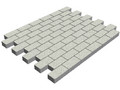  Тротуарная плитка Steinrus Прямоугольник Лайн 200х100х60 мм Белый Native